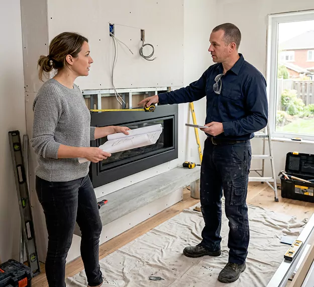 Why Schertz Homeowners Choose Our Floating Fireplace Installation Team?