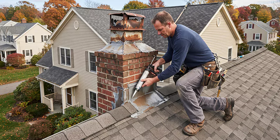 Chimney Chase Flashing Repair Schertz