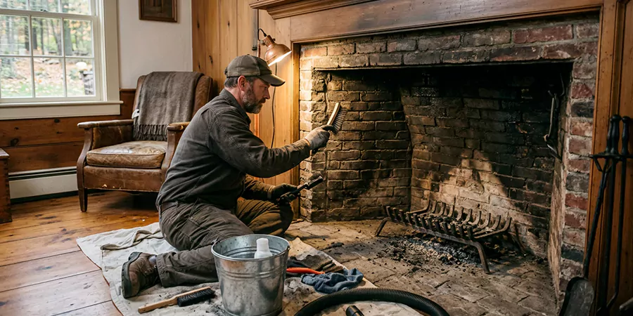 Inglenook and Coal Burning Fireplace Restoration Schertz