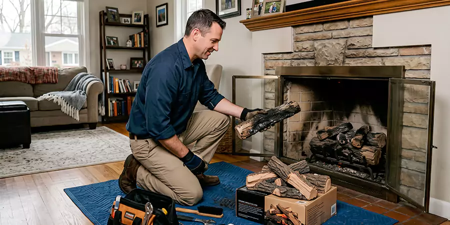 Replacing Gas Fireplace Logs Schertz
