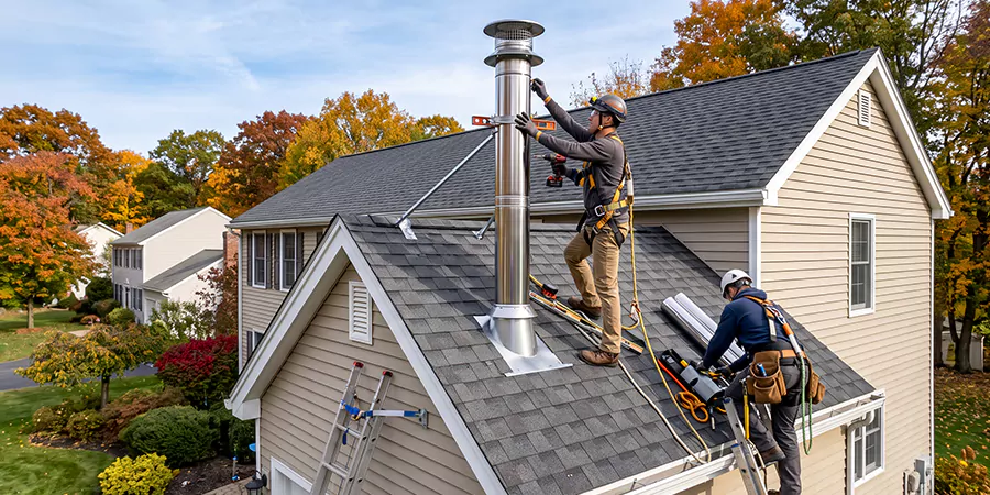 Freestanding and Corner Pellet Stove Installation Schertz