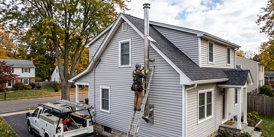 Wood Fireplace Chimney Liner Installation Schertz